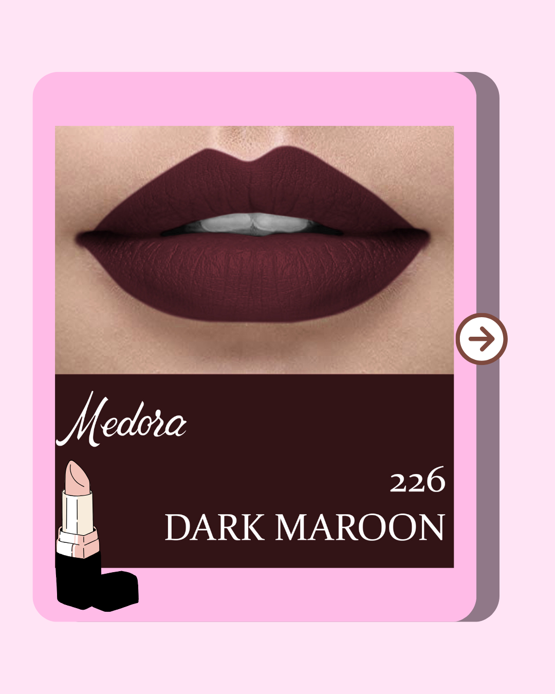 Velvet Matte Long-Lasting Lipstick – Dark Maroon