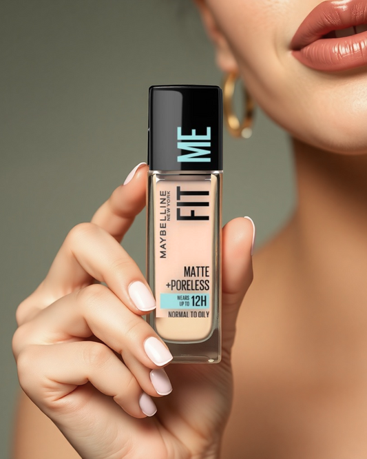 ✨ Maybelline Fit Me Matte + Poreless Foundation – Natural Finish